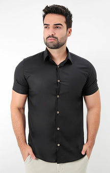 Camisa Manga Curta Slim Fit Básica - Mr Zaro