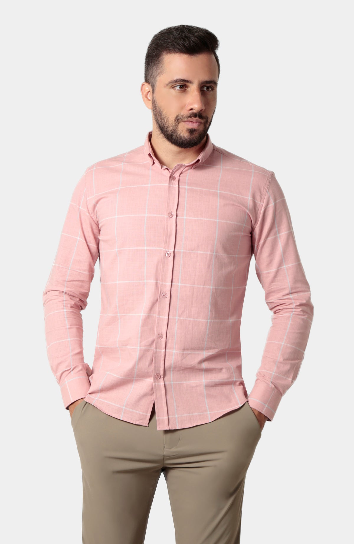 Camisa Social Manga Longa Maxi Xadrez Mr Zaro