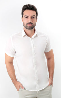 Camisa Manga Curta Slim Fit Básica - Mr Zaro