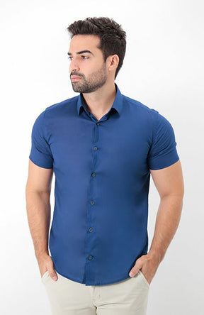 Camisa Manga Curta Slim Fit Básica - Mr Zaro