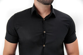 Camisa Manga Curta Slim Fit Básica - Mr Zaro